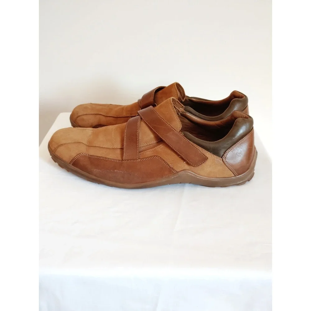 Cole Haan Men 14 Air Colton Brown Leather Suede Strap Oxford Old Money Shoes**